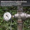 Manomètre glycérine 0-10 bar — Radial (raccord inférieur)