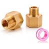 Lot de 2 adaptateurs laiton 1/4" NPT femelle vers 1/8" NPT mâle